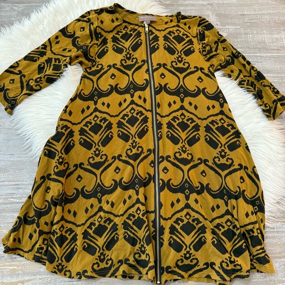 Bel Kazan Dresses & Skirts - BEL KAZAN Long Sleeve Zipper Front Mini Dress